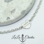 Personalised Heart Bracelet, Handmade in Sterling Silver