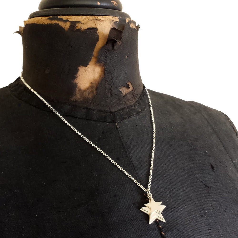 Personalised Star Necklace, Handmade in Sterling Silver