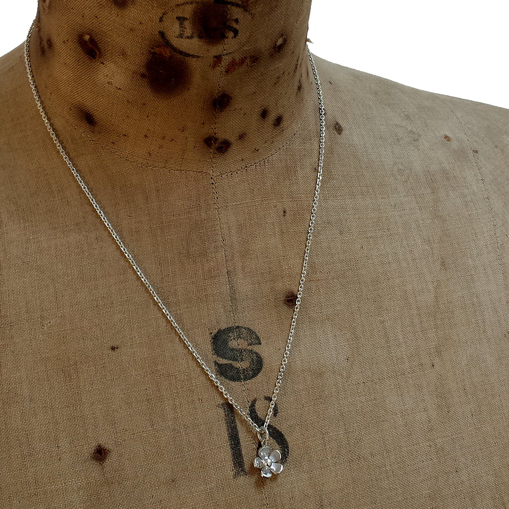 Forget-me-not Necklace, Handmade in Sterling Silver