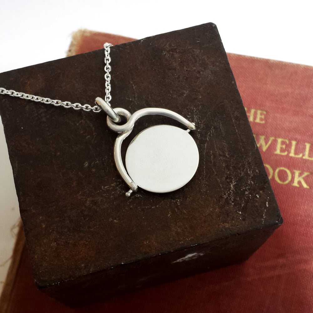 Personalised Spinner Necklace, Handmade in Sterling Silver