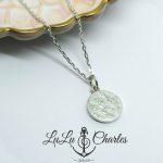 Handmade Sterling Silver Hammered Disc Necklace