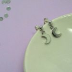 Handmade Sterling Silver Crescent  Moon Earrings
