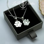 Handmade Sterling Silver Personalised Dogs Paw Cremation Necklace