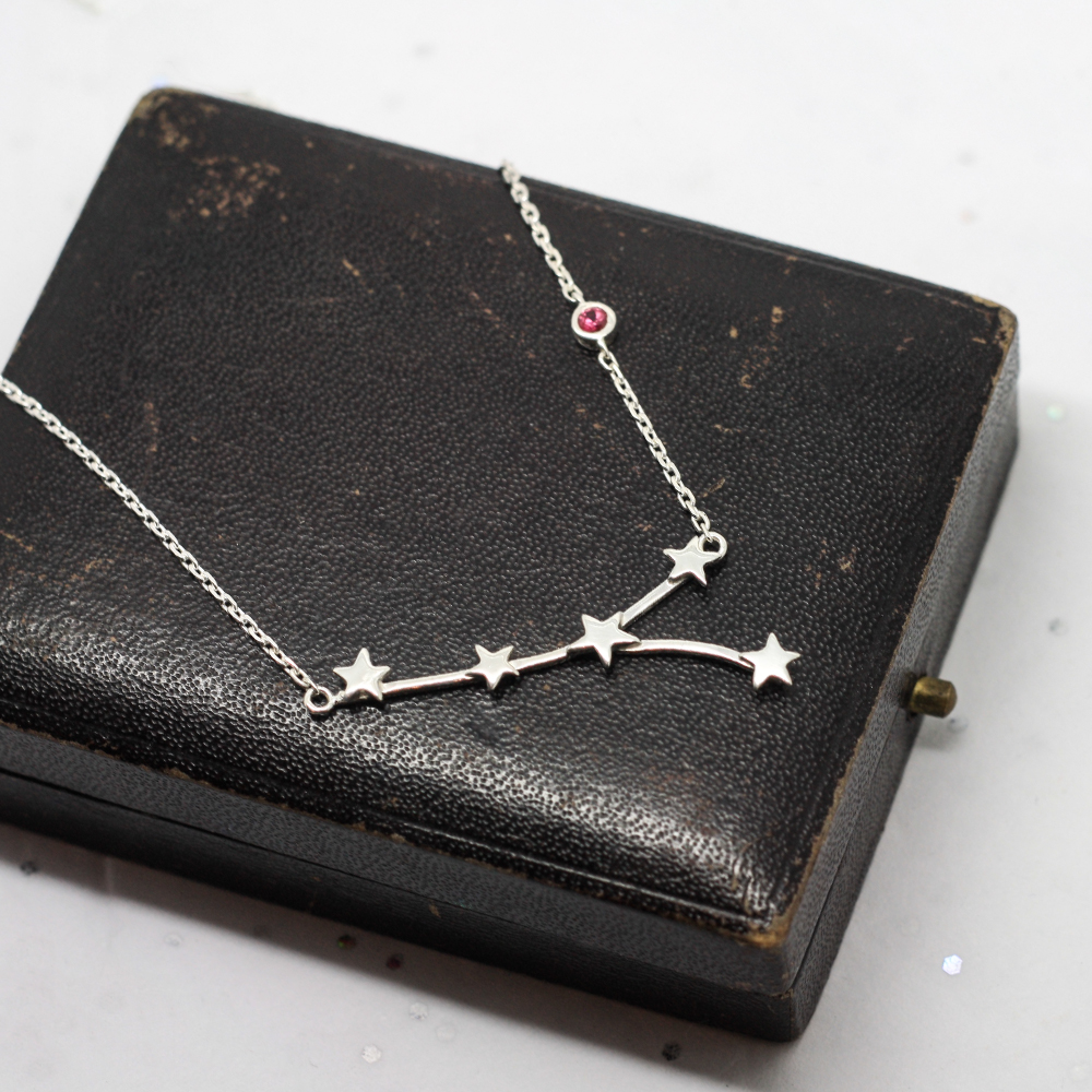 Handmade-Sterling-Silver-Cancer-Zodiac-Star-Constellation-Necklace-uk